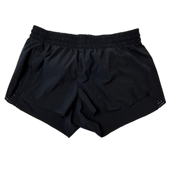 Athleta Women's Black Running Shorts Size M Elastic Waist Vented Sides - Picture 1 of 7